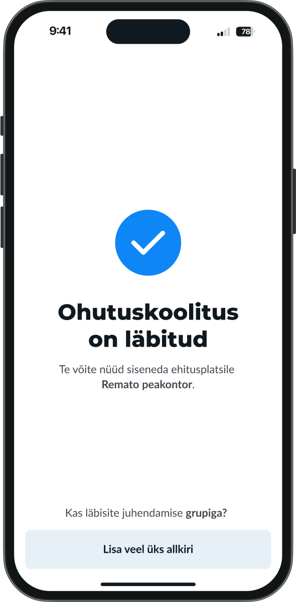 Remato platsi juhendamine läbitud