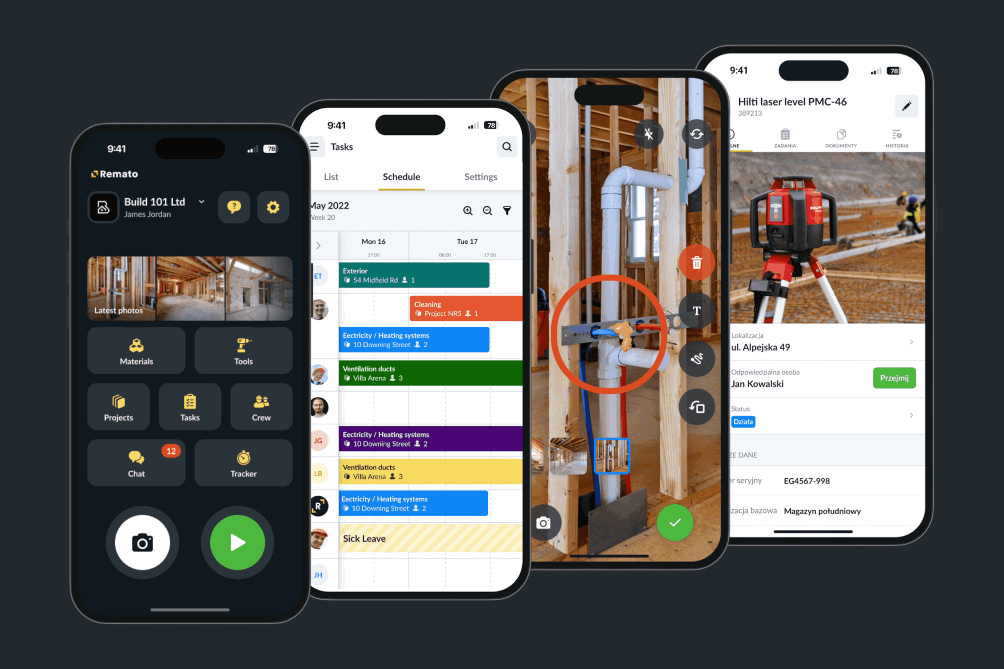Remato Construction Crew and Tools Management