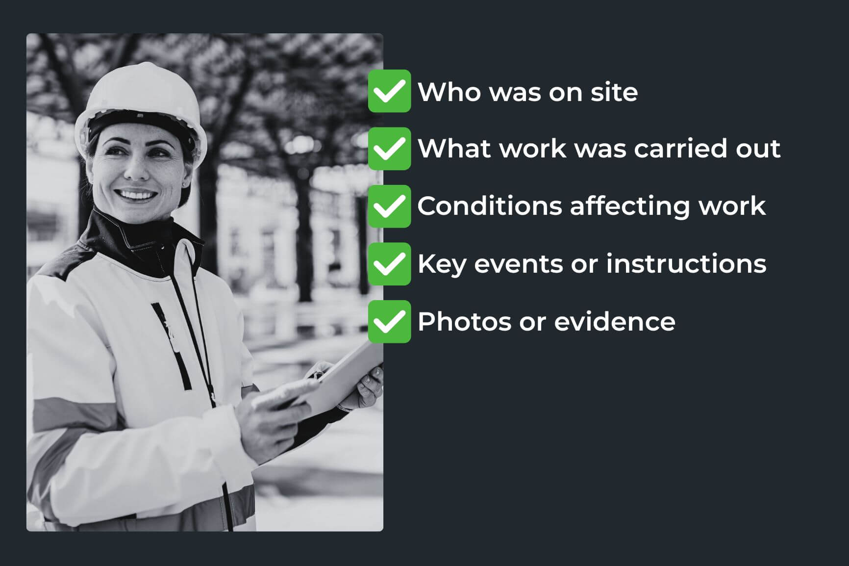 Liste de contrôle du journal de chantier quotidien Remato