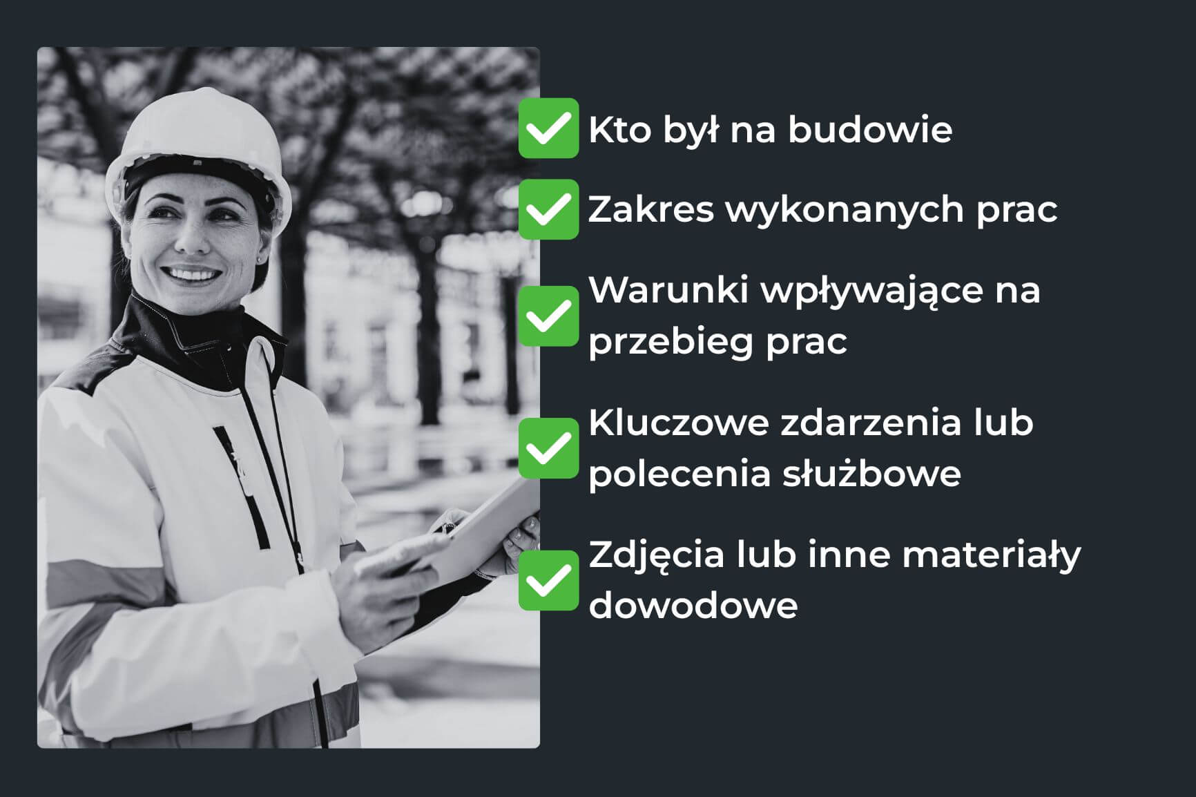 Lista kontrolna dziennego dziennika budowy Remato